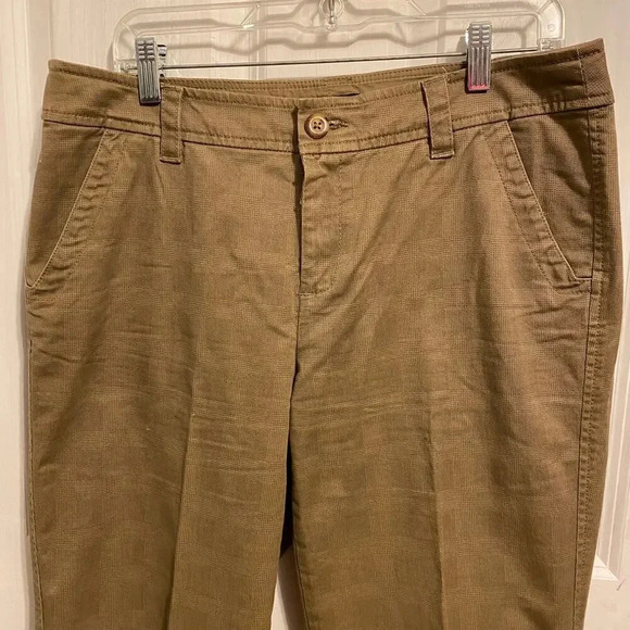 Eddie Bauer Boot Cut Flared Leg Pants Mid Rise Women Size 10 Pockets Brown - Picture 7 of 9